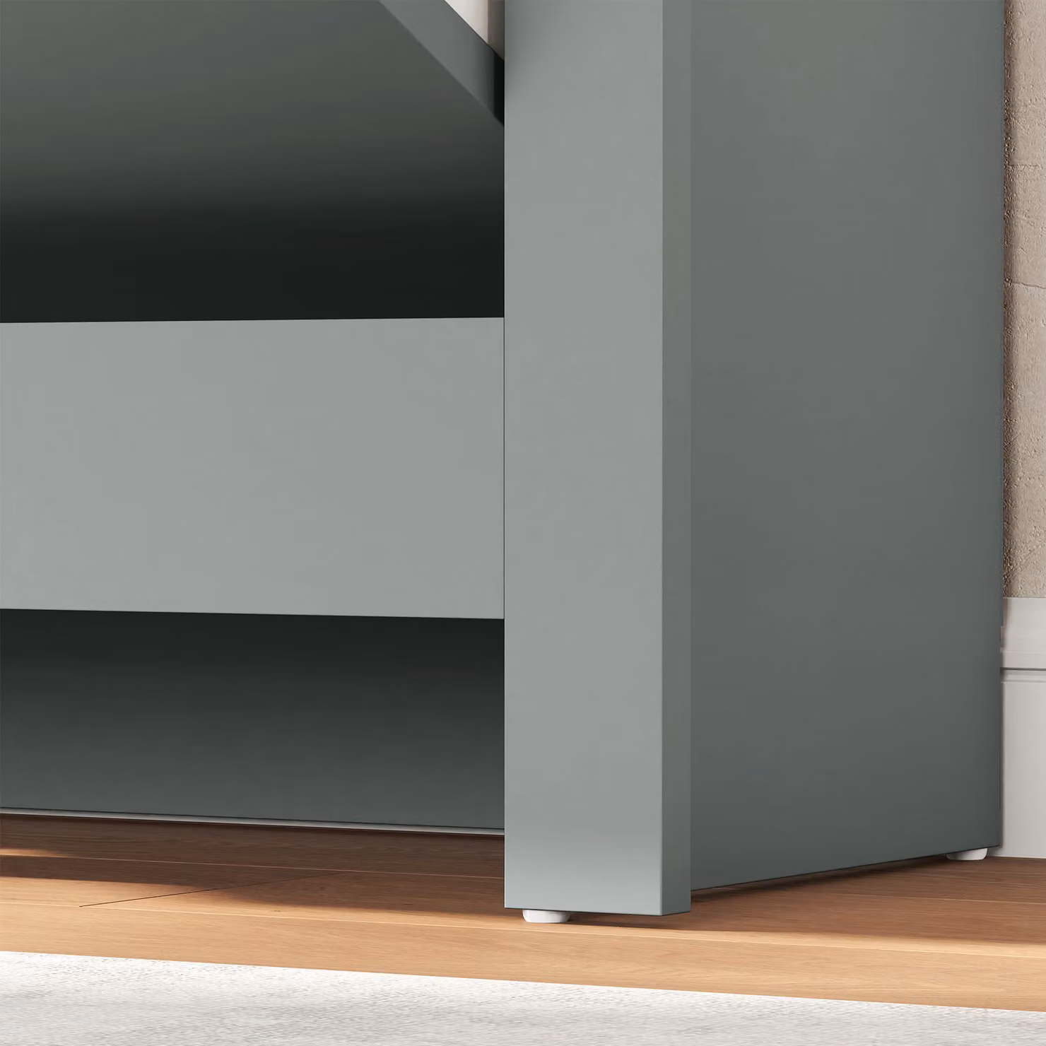 HOMCOM Slim Shoe Cabinet in Light Grey with 2 Tilting Compartments and Adjustable Internal Shelves for 12 Pairs of Shoes – 8