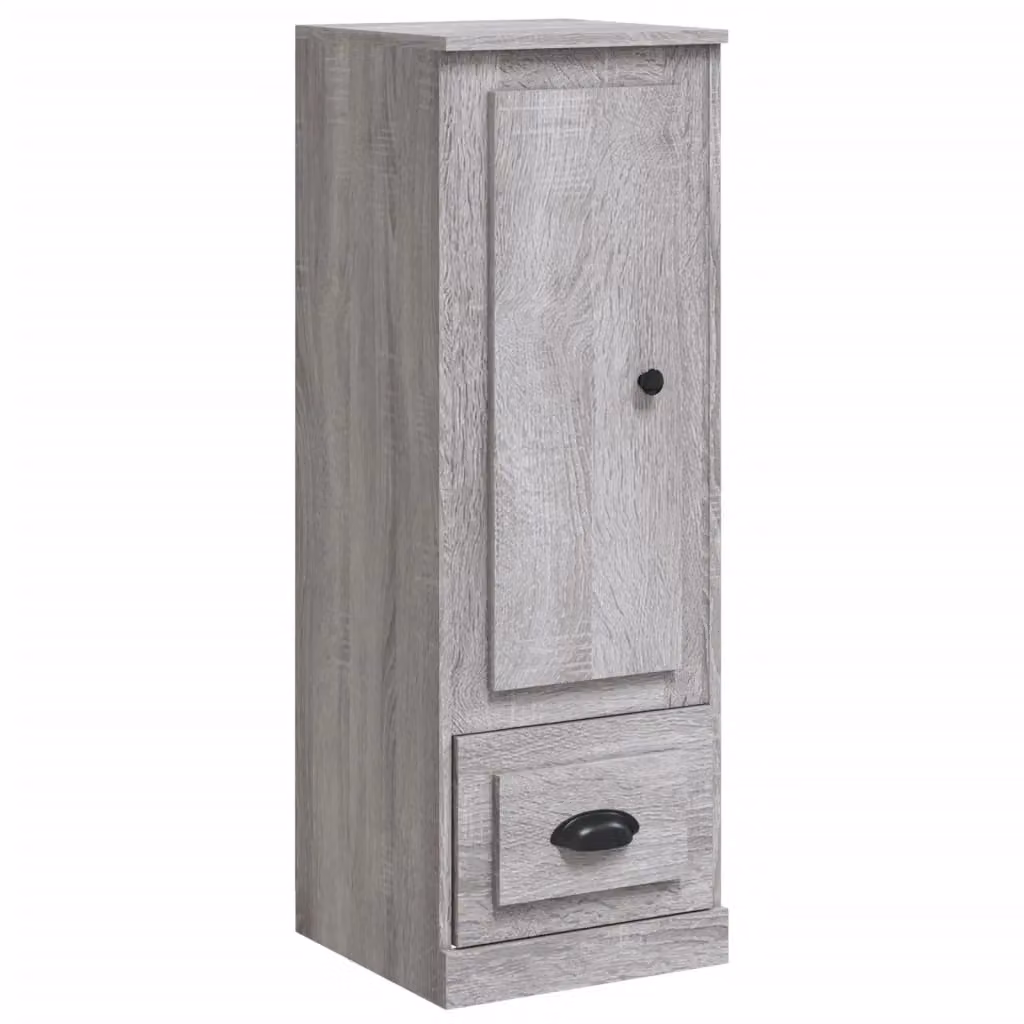 Berkfield Home Grey Sonoma Highboard with Hinged Doors and Drawers, W/D/H: 36 x 35.5 x 103.5 cm – 2