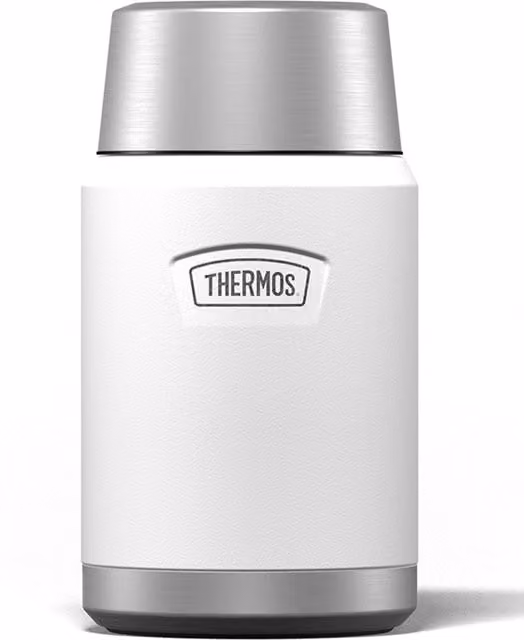 Thermos Icon Series Stainless Steel Food Flask with Spoon, White, 710ml – 1