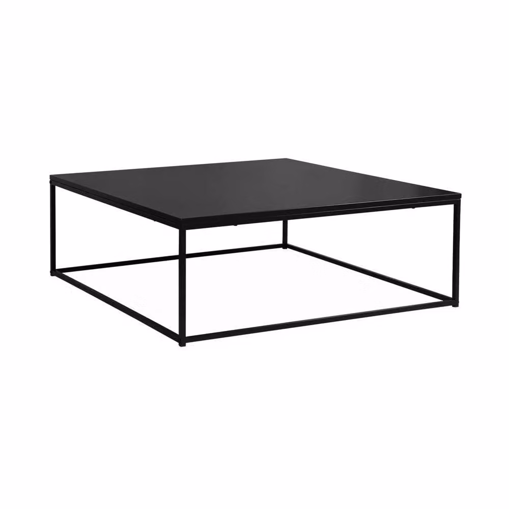 Sweek Industrial Square Metal Coffee Table in Matt Black – 2