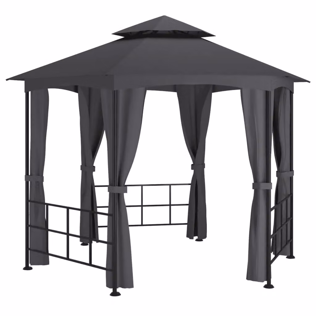 Berkfield Home Gazebo with Sidewalls, Anthracite and Black, W: 310 cm, D: 270 cm, H: 270 cm – 2