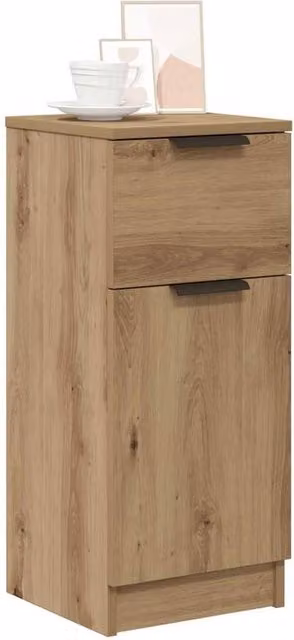Berkfield Home Artisan Oak Sideboard in Brown, W/D/H: 30 x 30 x 70 cm