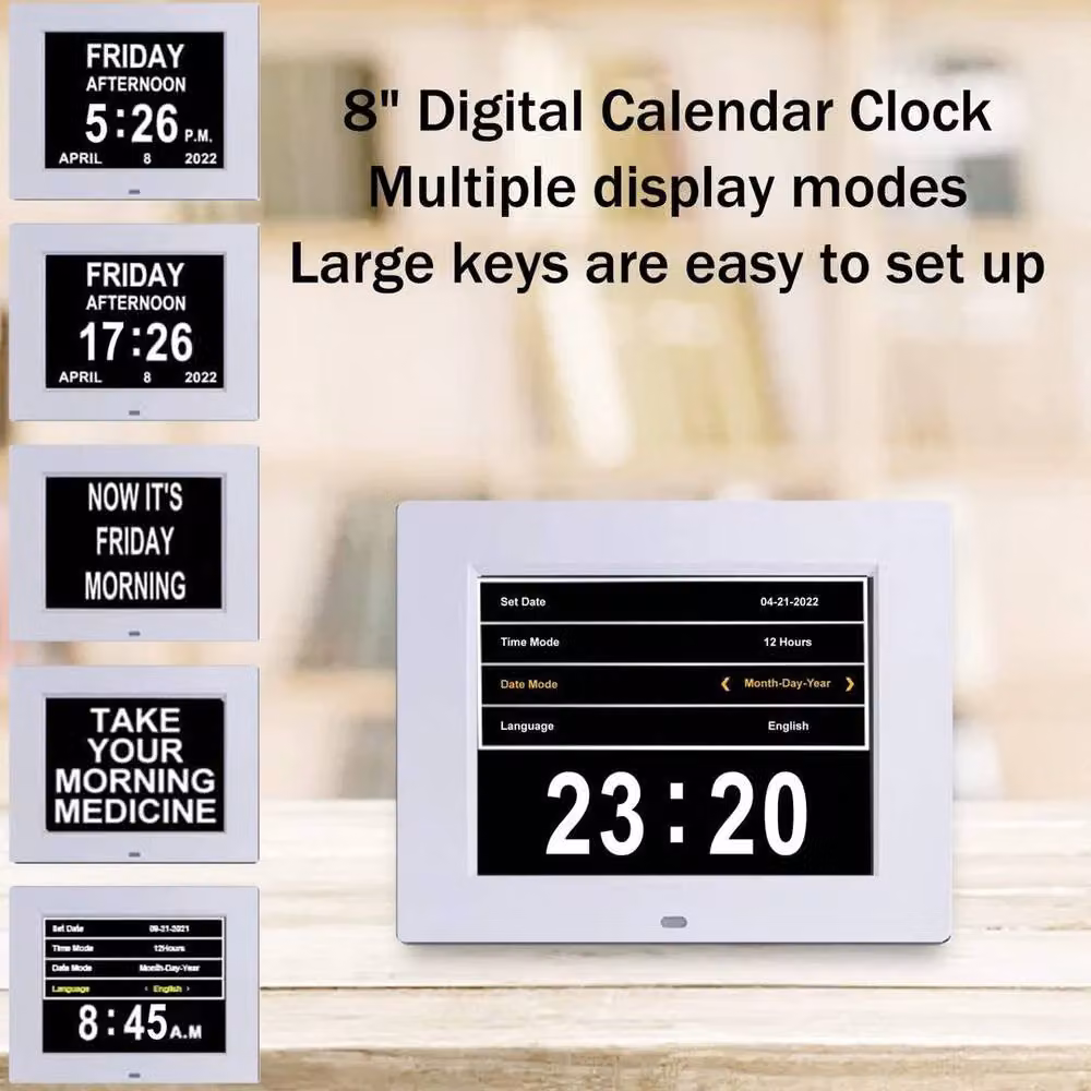 PAWNORA LED Electric Digital Alarm Clock in White – 5