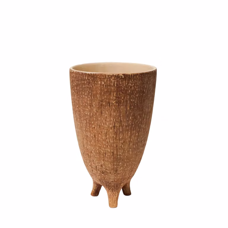 Dome Deco NYRA M Abstract Ceramic Vase in Brown