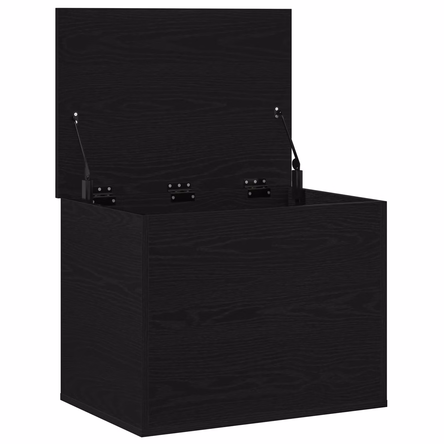 Berkfield Home Storage Box with Lid in Black Oak, W: 60 cm, D: 42 cm, H: 46 cm – 3