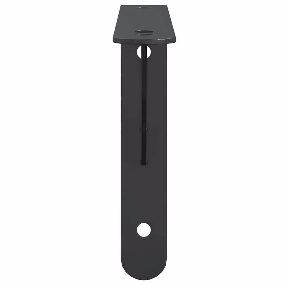 Berkfield Home Black Stainless Steel Shelf Brackets, 4 Pack, W/D/H: 23.5 x 2.5 x 15.5 cm – 4