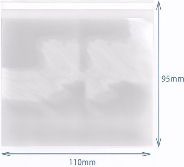 KDMK Transparent Yellow Resealable Plastic Bags, 110 x 95 mm