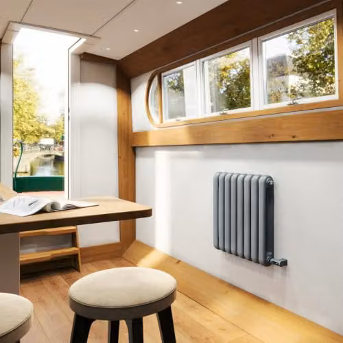 UK Radiators Sherwood Anthracite Round Top Column Electric Radiator with WiFi App Control, W: 57.6 cm, H: 60 cm – 3