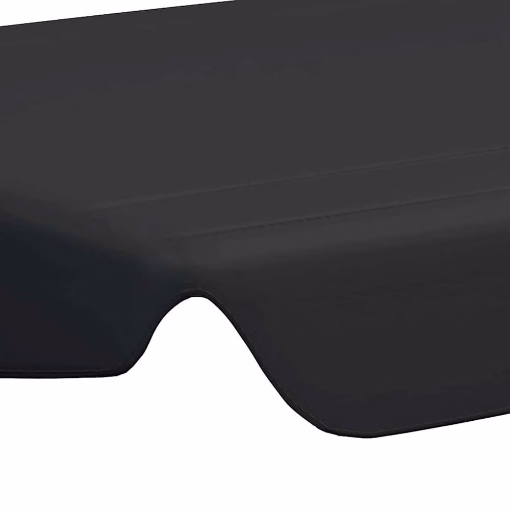 Berkfield Home Replacement PVC-Coated Canopy for Garden Swing, Black, W/D/H: 188 x 145 x 110 cm – 4