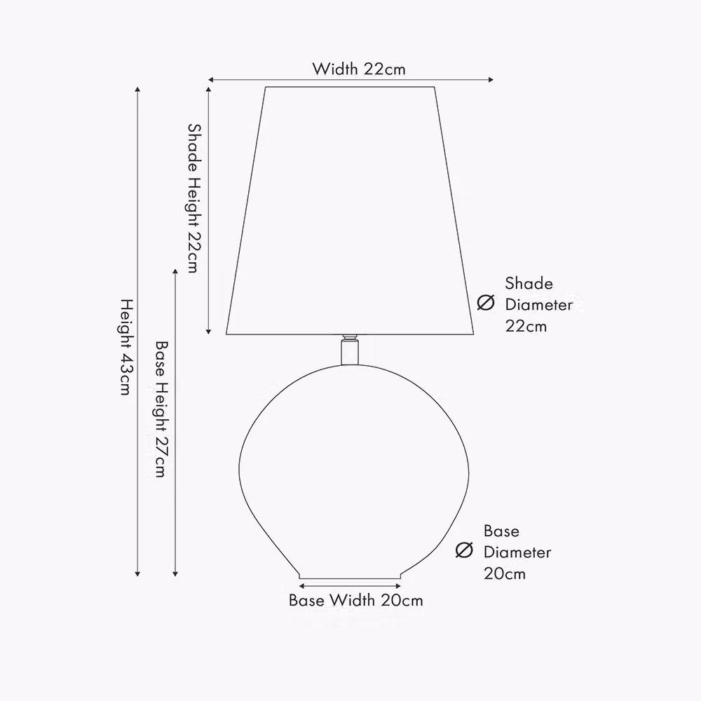Ruma Set of 2 Hallie Table Lamps with Transparent Glass Bases and White Fabric Shades – 2