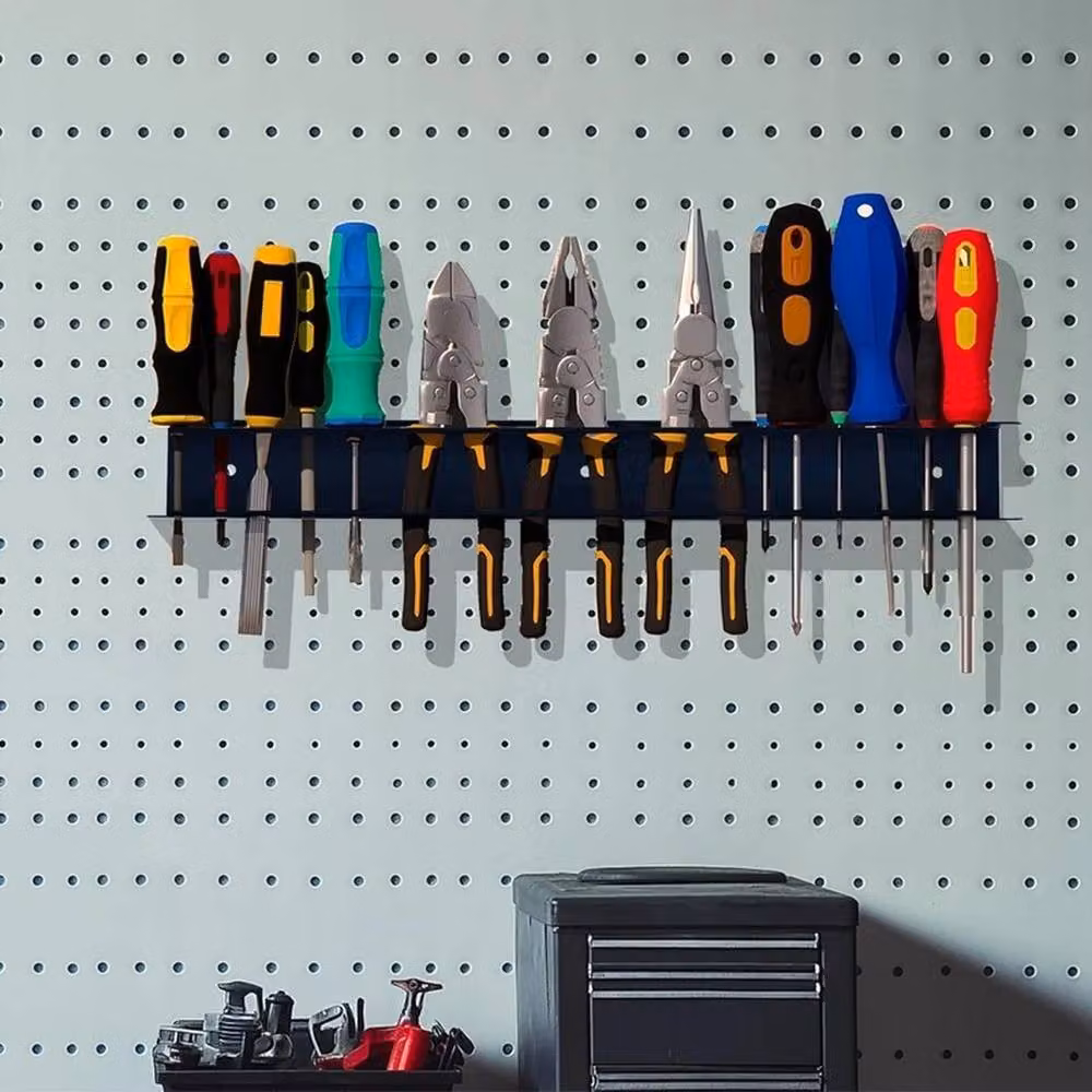 VOGREX Wall Mounted Steel Tool Organizer for Screwdrivers and Pliers in Black – 3