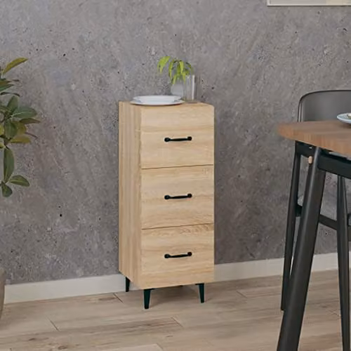 vidaXL Sideboard in Sonoma Oak Brown, W/D/H: 34.5 x 20.0 x 90.0 cm