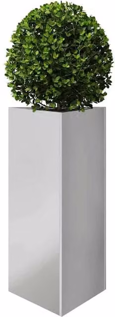 Berkfield Home Triangular Galvanised Steel Garden Planter, Silver, H 70 x W 40 x D 34.5 cm – 1