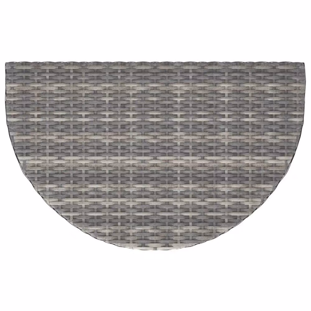 Berkfield Home Grey Poly Rattan Garden Table W/D/H: 80 x 50 x 75 cm – 3