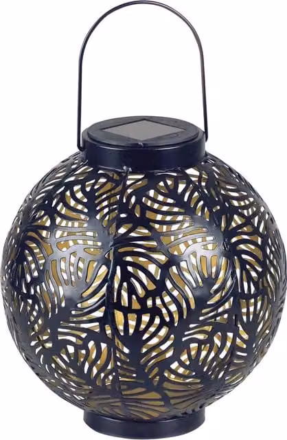 Luxform Solar Samba LED Tabletop Lantern in Black and Copper – 1