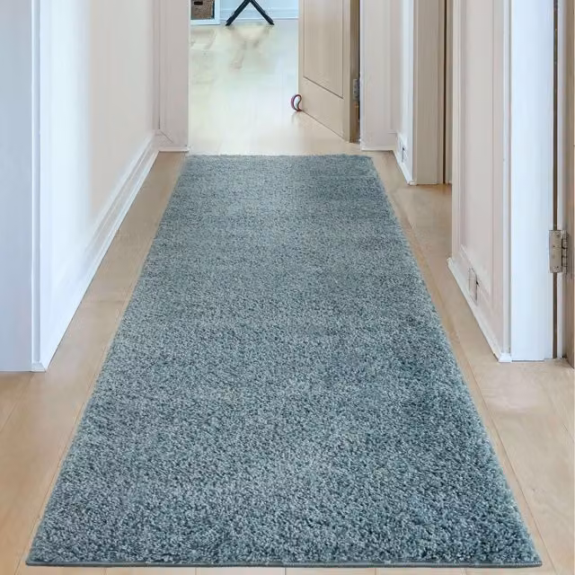 Myshaggy Collection Turquoise Rectangular Rug, W/D: 80 x 300 cm