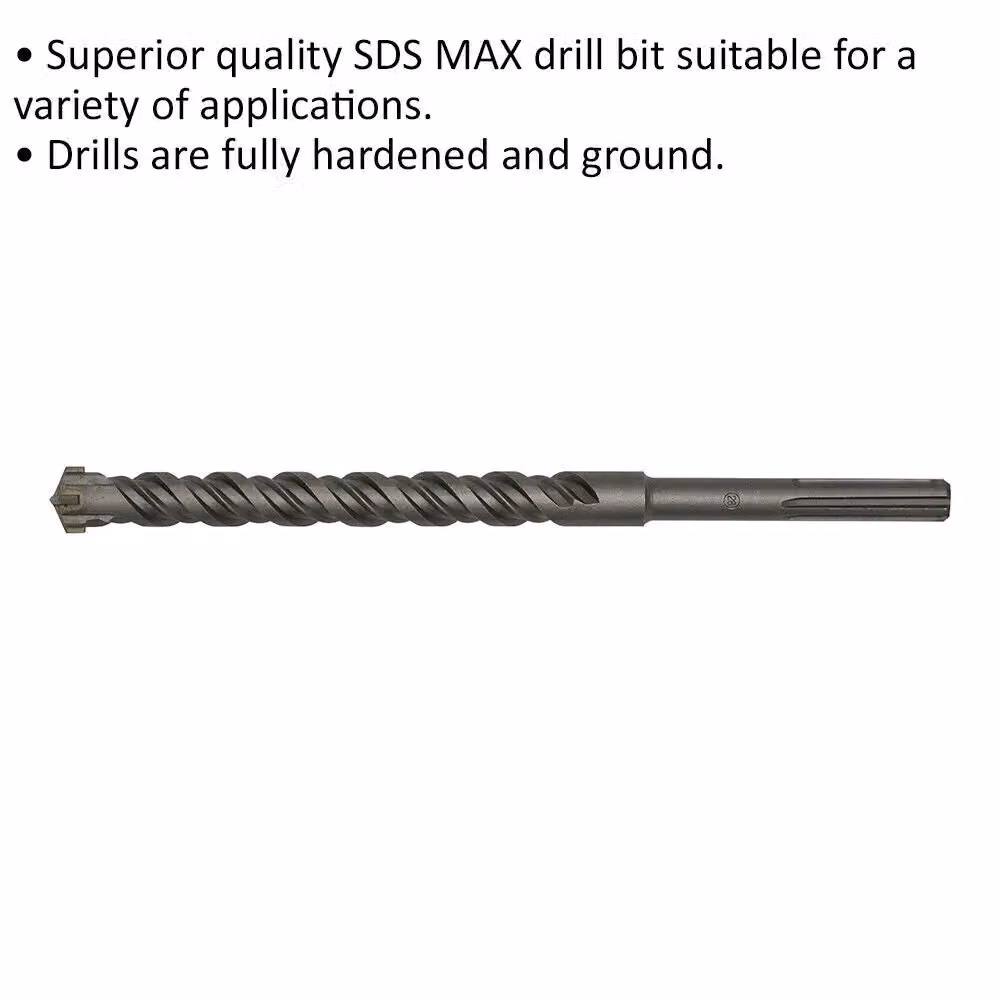 Loops SDS Max Masonry Drill Bit, Grey and Multicolour, Diameter: 28 mm, Length: 370 mm – 2