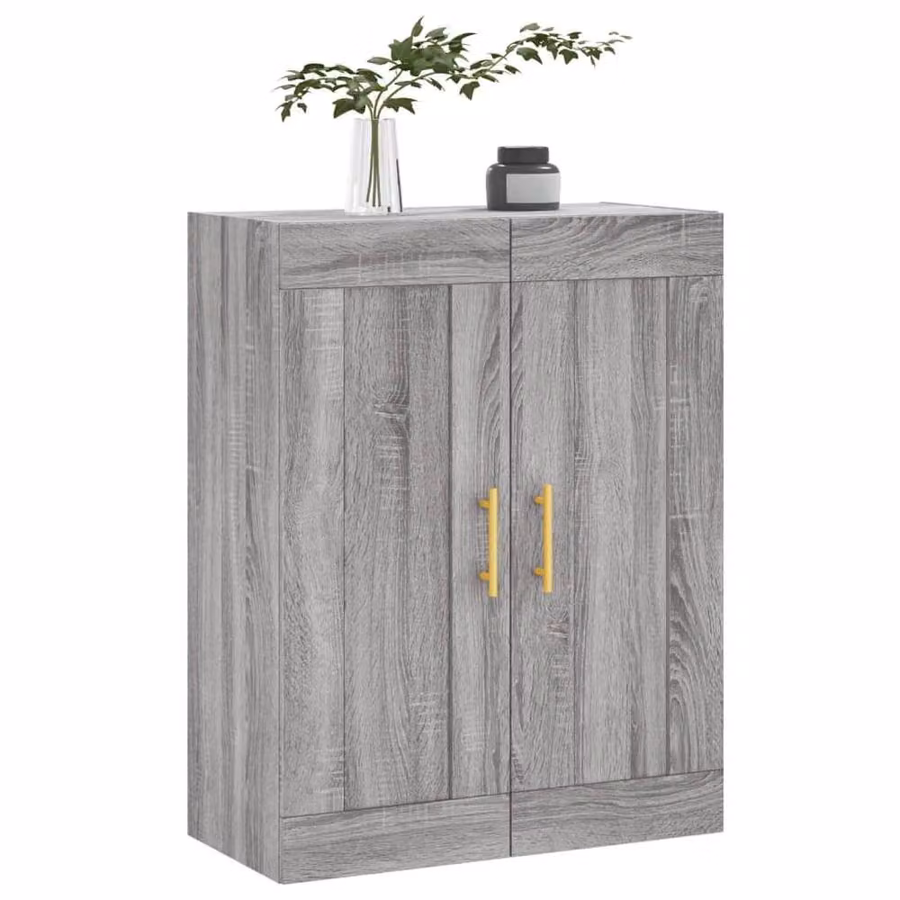 Berkfield Home Wall Mounted Cabinet in Grey Sonoma, W: 69.5 cm, D: 34 cm, H: 90 cm – 2