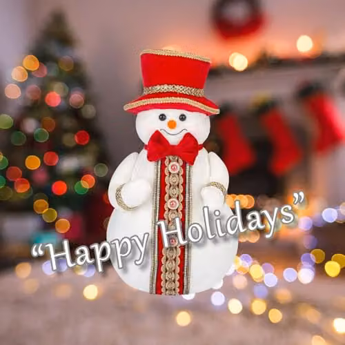 VFM e-Store Christmas Snowman Decoration in White and Red, H 39 cm x W 20 cm – 3