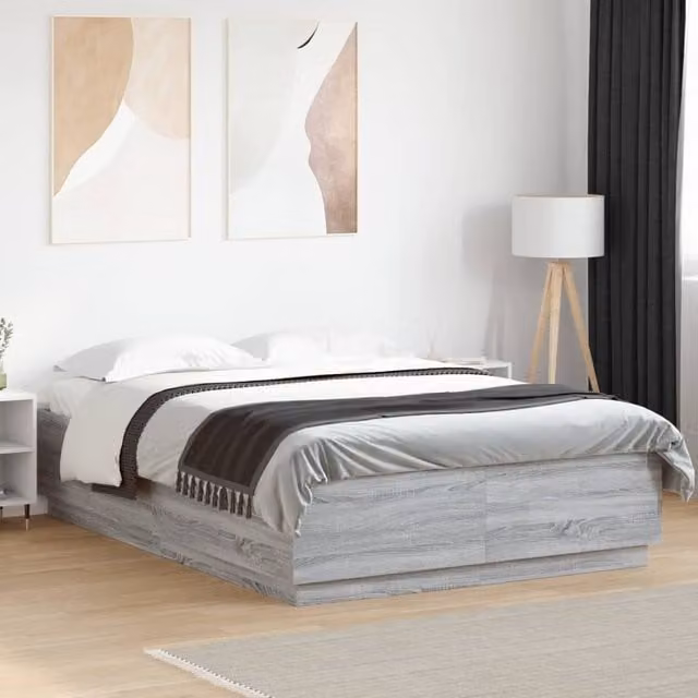 Berkfield Home Grey Sonoma Bed Frame W/D/H: 160 x 200 cm