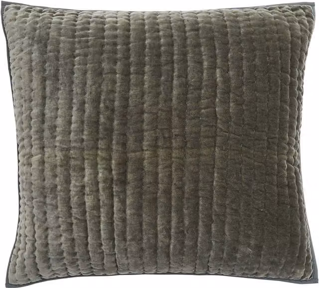 Bedeck of Belfast Reya/Emira Cotton Sham Pillowcase, Olive Green
