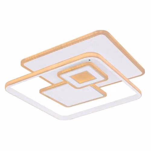 Netlighting Roderick Square LED Ceiling Light, White, W/D/H: 50 x 50 x 6 cm, Dimmable with Remote Control and CCT Colour Changing – 3