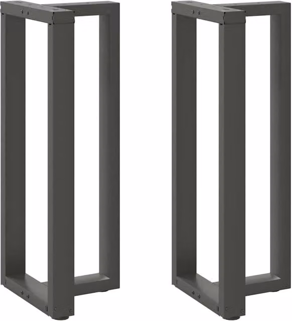 Berkfield T-Shaped Steel Bar Table Legs, 2 Pieces, Anthracite and Black, W: 40 cm, D: 35 cm, H: 100-101 cm – 1