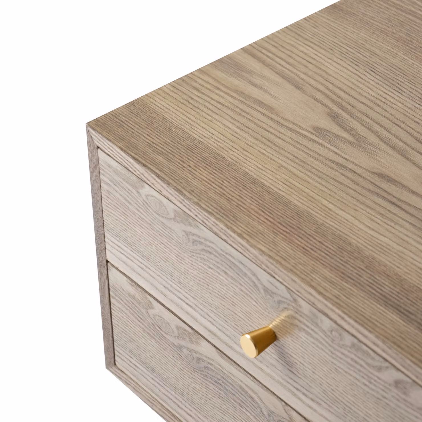 Nordlys Scandinavian Style Bedside Table with 2 Drawers in Brown Beech Wood – 5