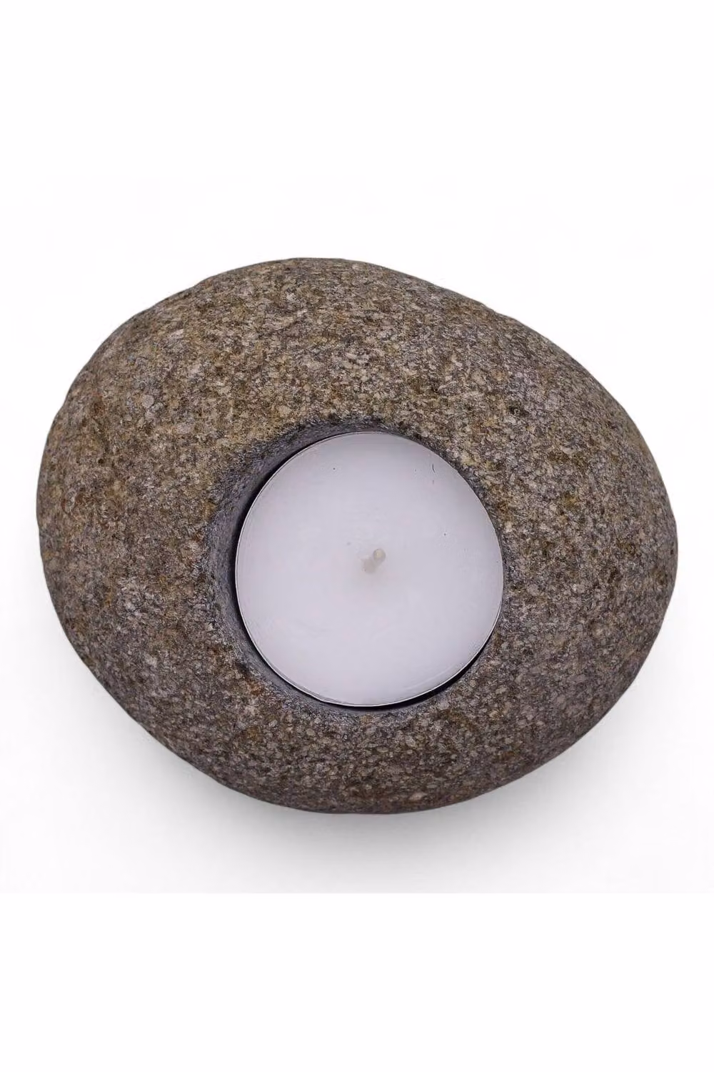 KDMD Natural Riverstone Tealight Candle Holder in Brown – 2