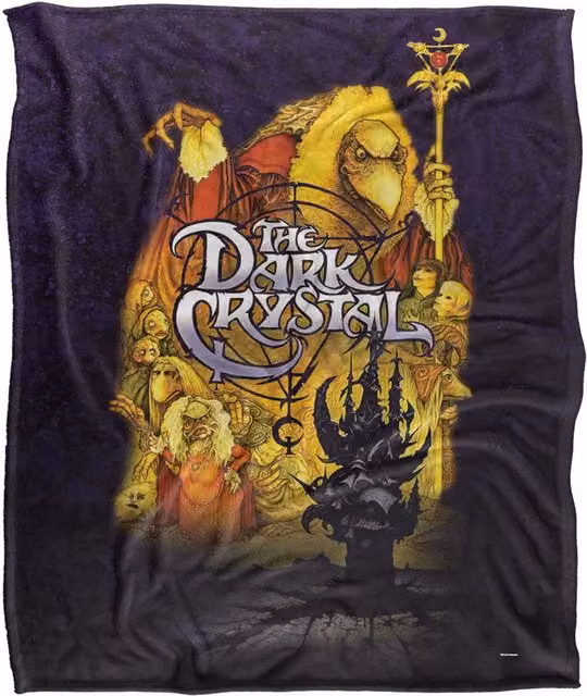 Trevco Jim Henson Dark Crystal Poster Super Soft Microfibre Fleece Throw Blanket, White, W/D/H: 152 x 127 cm – 6