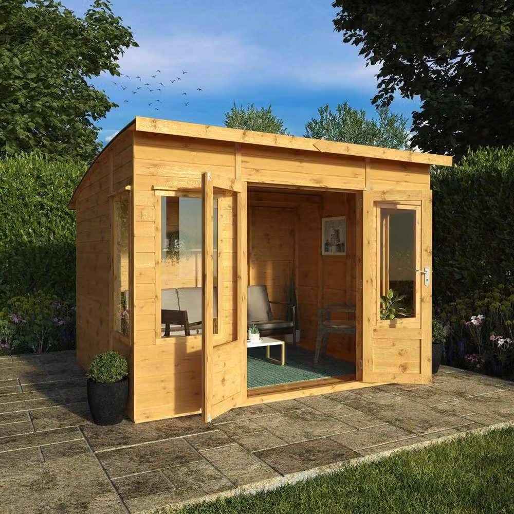 Mercia Helios Premium Summerhouse in Brown, W: 303.6 cm, D: 295 cm, H: 215.8 cm – 5
