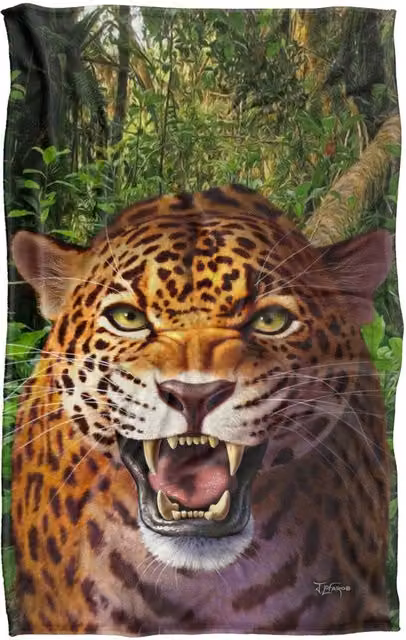 JQ Licensing Jlo Leopard Hunting Super Soft Silky Touch Fleece Throw Blanket, Multicolour, W: 91 cm, D: 147 cm – 5