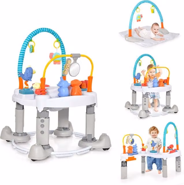 Costway Push Along Walker Activity Center in Grey