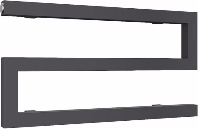 Bathroom Kingdom Serpe Anthracite Steel Designer Heated Towel Rail, W/H: 270 x 500 mm