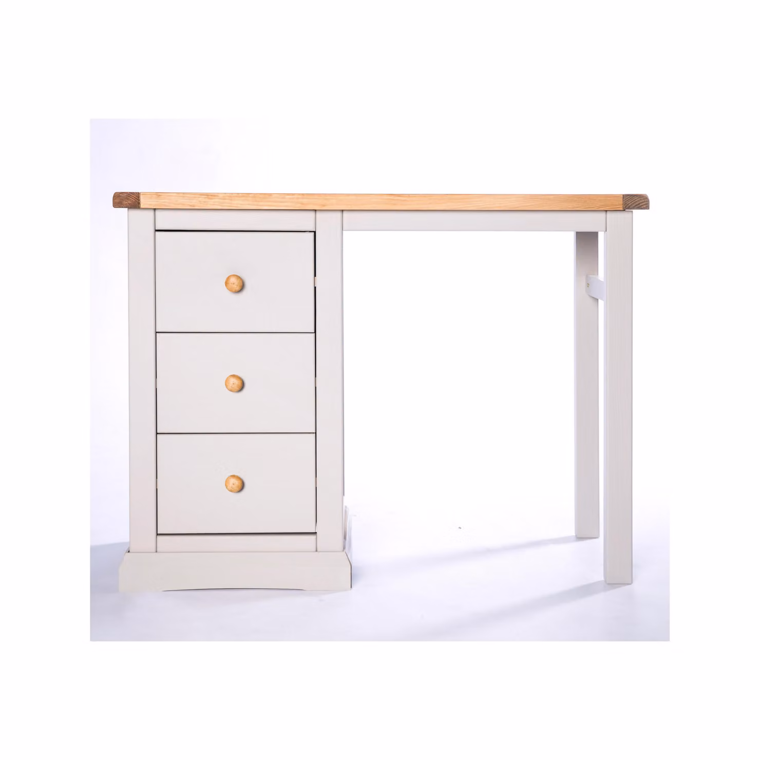 Cabinet Bits Loreo 3 Drawer Dressing Table Set in Grey Pine Wood