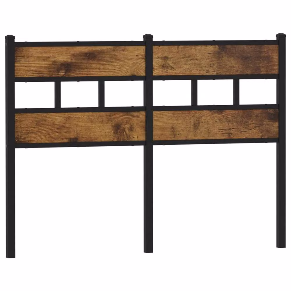 Berkfield Home Classic Headboard in Smoked Oak and Brown, Width: 135 cm – 2
