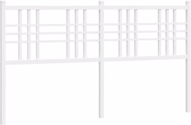 Berkfield Home Classic Metal Headboard in White, 160cm – 1