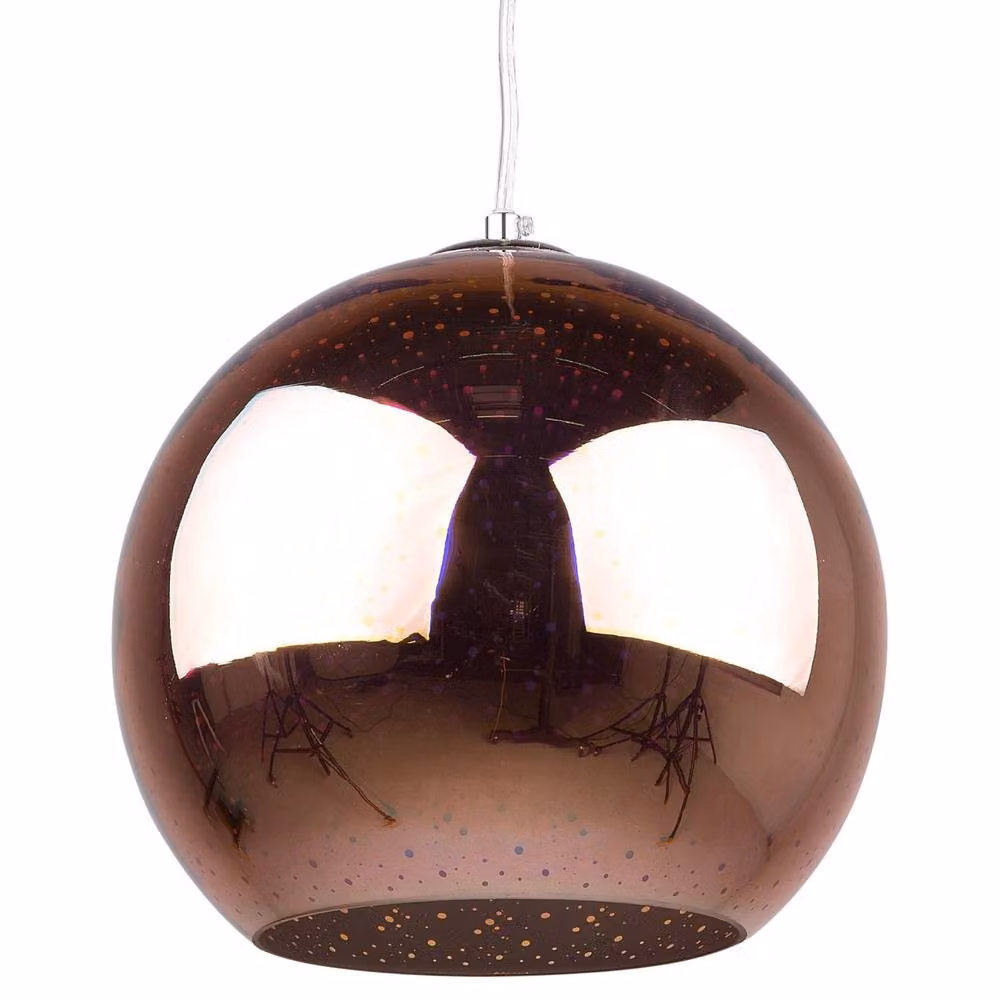 Wyld and Coco Copper and Transparent Glass Sphere Pendant Ceiling Lamp – 4