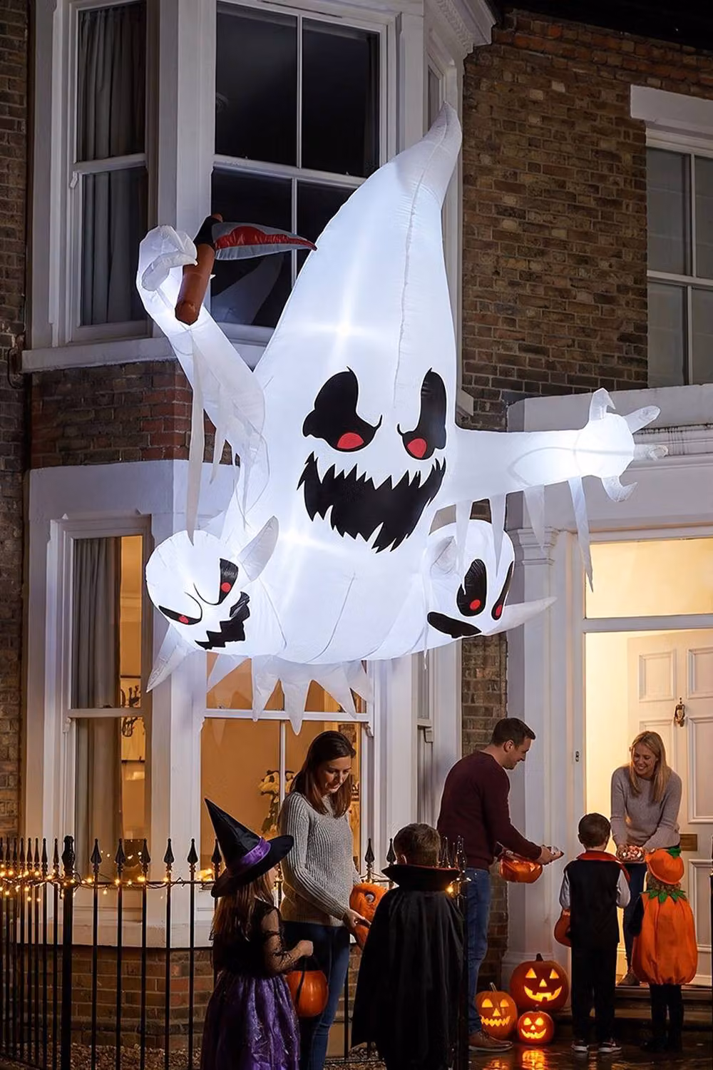 Living and Home Multicolour Inflatable Halloween Ghost Decoration, Height: 80 cm – 3