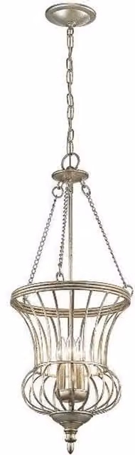 Elstead Calla 3 Light Medium Ceiling Pendant in Gold/Brass with E14 Bulbs