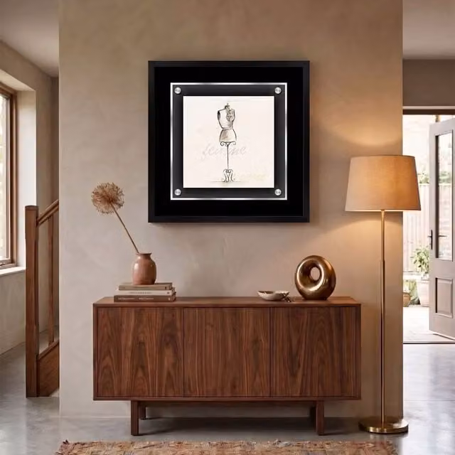 Orsina Boudoir Mannequin 1 Vintage Portrait Framed Wall Art in Black – 1