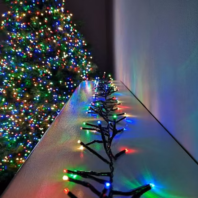 Samuel Alexander Premier Clusterbrights Multicoloured LED Christmas Cluster Lights, 6.2m, Mains Operated with Timer – 1