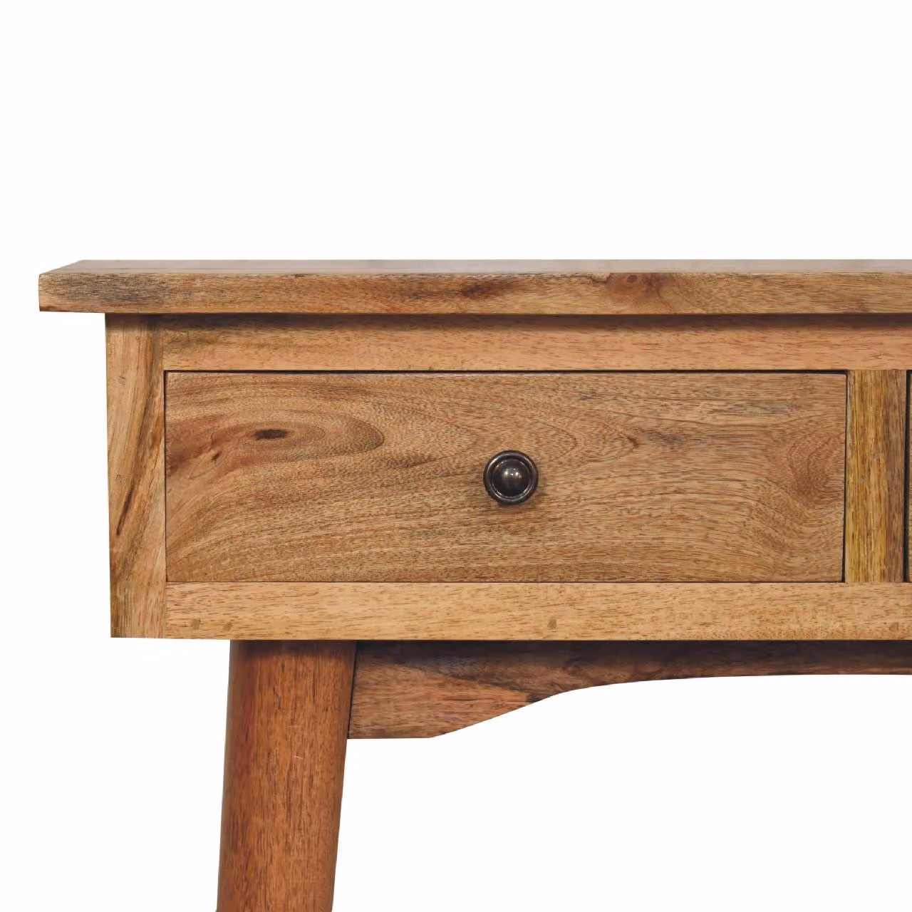 Aosom UK Narrow Console Table with 2 Drawers, Oak-Effect Finish, Brown, W/D/H: 70 x 30 x 78 cm – 3