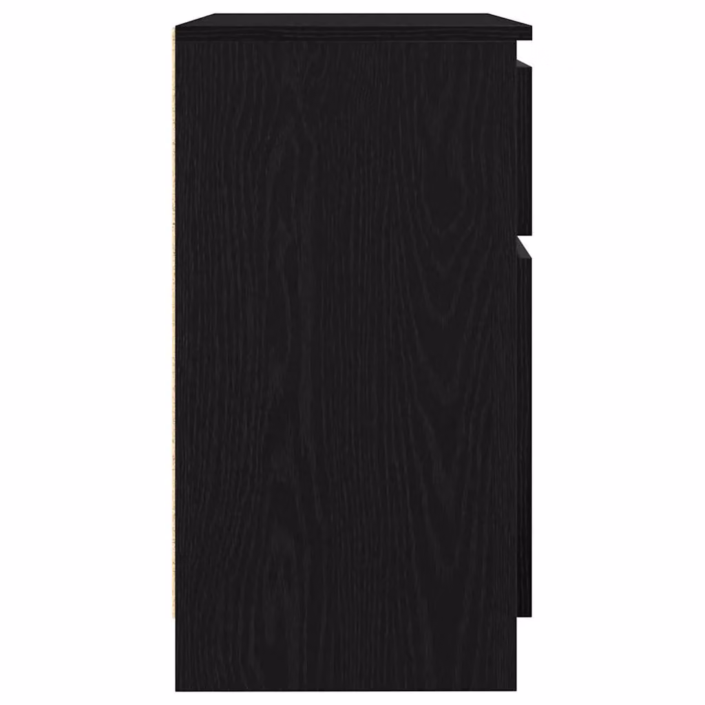 Berkfield Home Modern Black Oak Sideboard with Drawer, W/D/H: 71 x 35 x 65 cm – 4