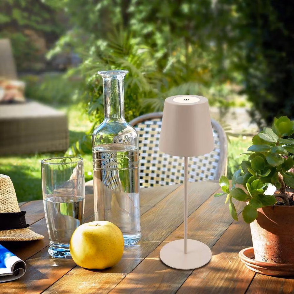 Briloner Beige LED Table Lamp Set of 2 Rechargeable Dimmable Height Adjustable Modern Lights for Garden and Terrace – 5