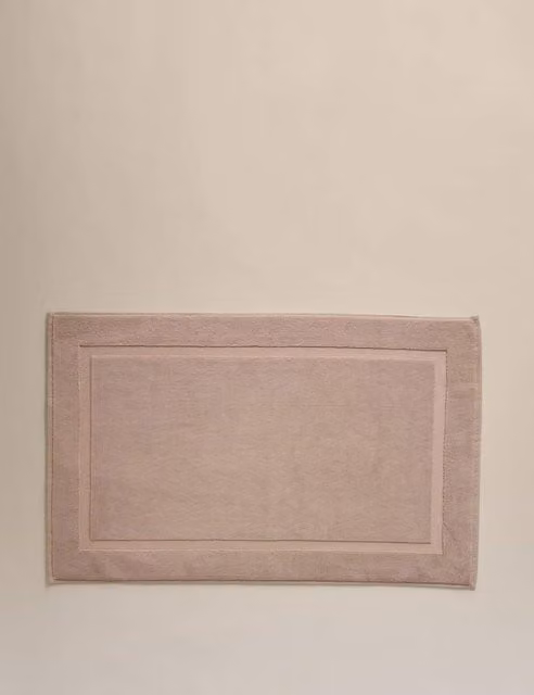 M&S Luxury Egyptian Cotton Terry Bath Mat in Beige