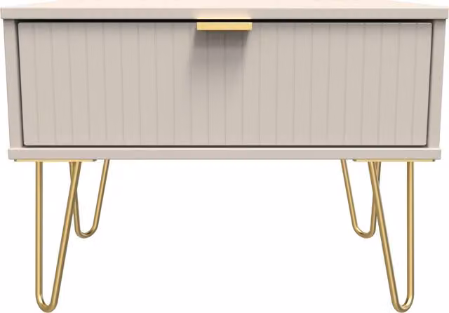 2 U Bexley Ready Assembled 1 Drawer Wide Side Table in Taupe