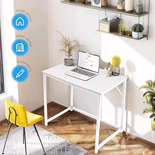 Direct Online Houseware Computer Desk with Rustic White Top, W/D/H: 80 x 50 x 76 cm – 2