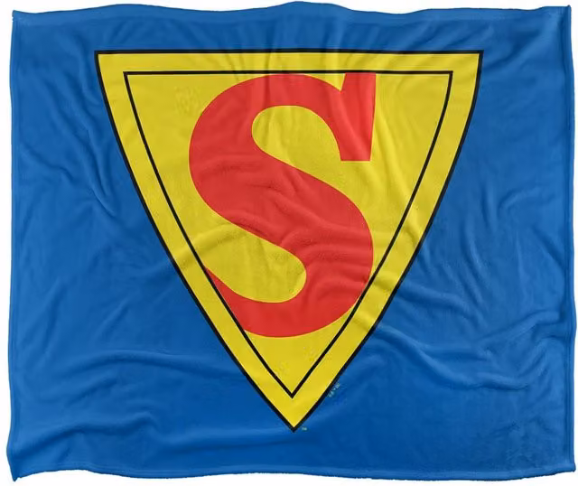 Warner Bros. Superman Shield 1939 Super Soft Fleece Throw Blanket, Multicolour, W: 91.44 cm x D: 91.44 cm x H: 147 cm – 5