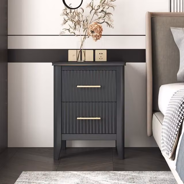 Cabinet Bits Modern Metal Bedside Table in Anthracite
